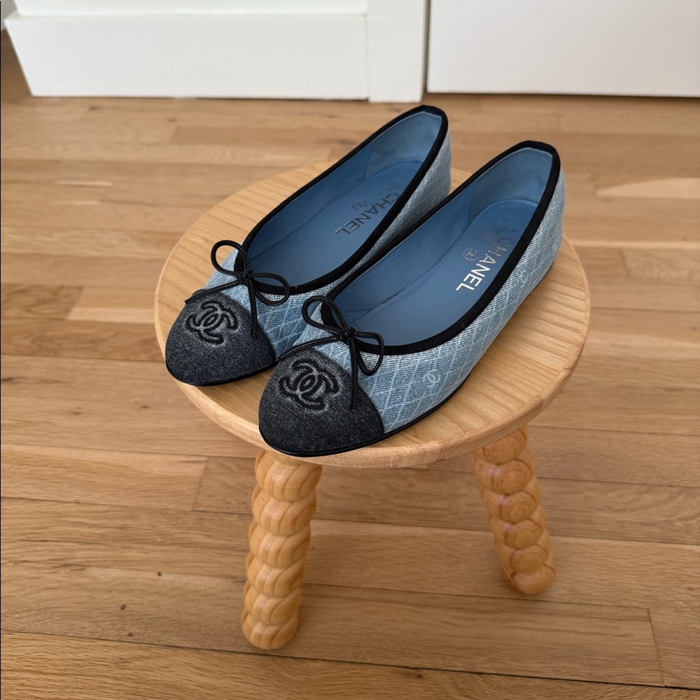 Chanel Denim Ballet Flat 36.5